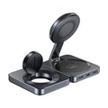 Wireless charger from Prime Tech Store with sleek black design, showing the charging pad and indicator light.
