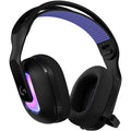 Wireless Logitech G522 LightSpeed gaming headphones with over-ear design and adjustable headband, featuring built-in microphone.