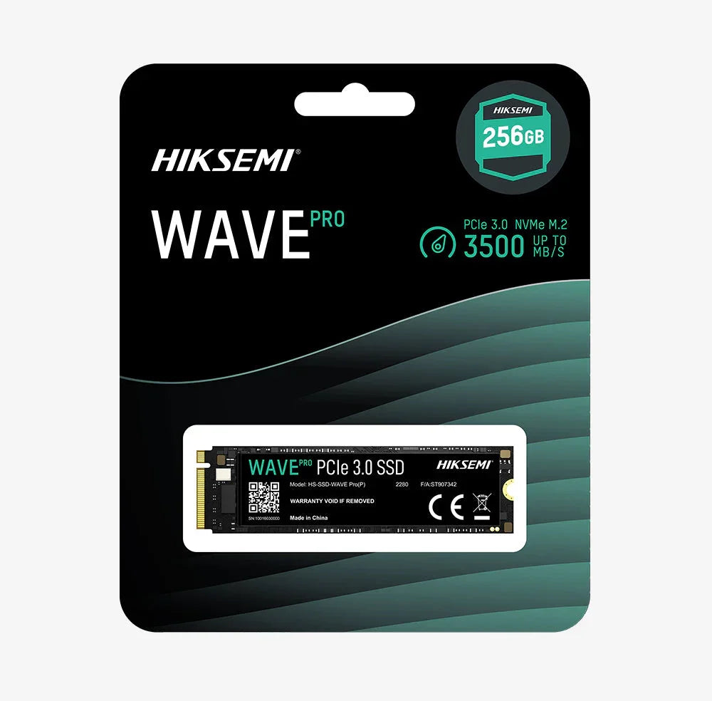 HIKSEMI Wave 512GB M.2 NVMe SSD with black heatsink, designed for high-speed data transfer and reliable storage.