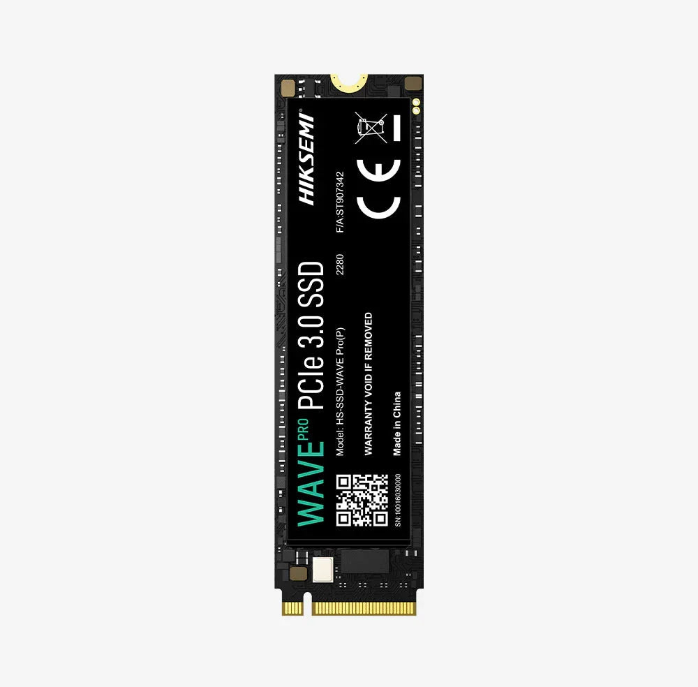 HIKSEMI Wave 512GB M.2 NVMe SSD from Prime Tech Store showing the compact black drive with branding and specifications.