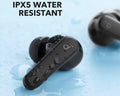 Anker Soundcore R50i wireless Bluetooth earbuds in black with sleek compact design and ergonomic ear tips.