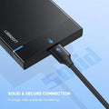 UGREEN USB C to Micro B Hard Drive 3.0 cable 1M connected to external storage device, showcasing durable cable design.