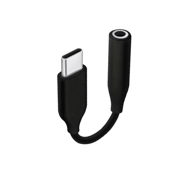 Prime Tech Store Samsung Type C headset jack adapter connected to a smartphone, compact and lightweight design for audio compatibility.