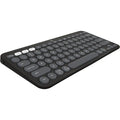 Prime Tech Store Logitech Pebble Keys 2 K380S Bluetooth Keyboard in graphite color, showing compact design and key layout.