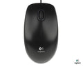 Logitech wired mouse B100 with ergonomic design and 1-meter cable, perfect for comfortable computer use and precise navigation.