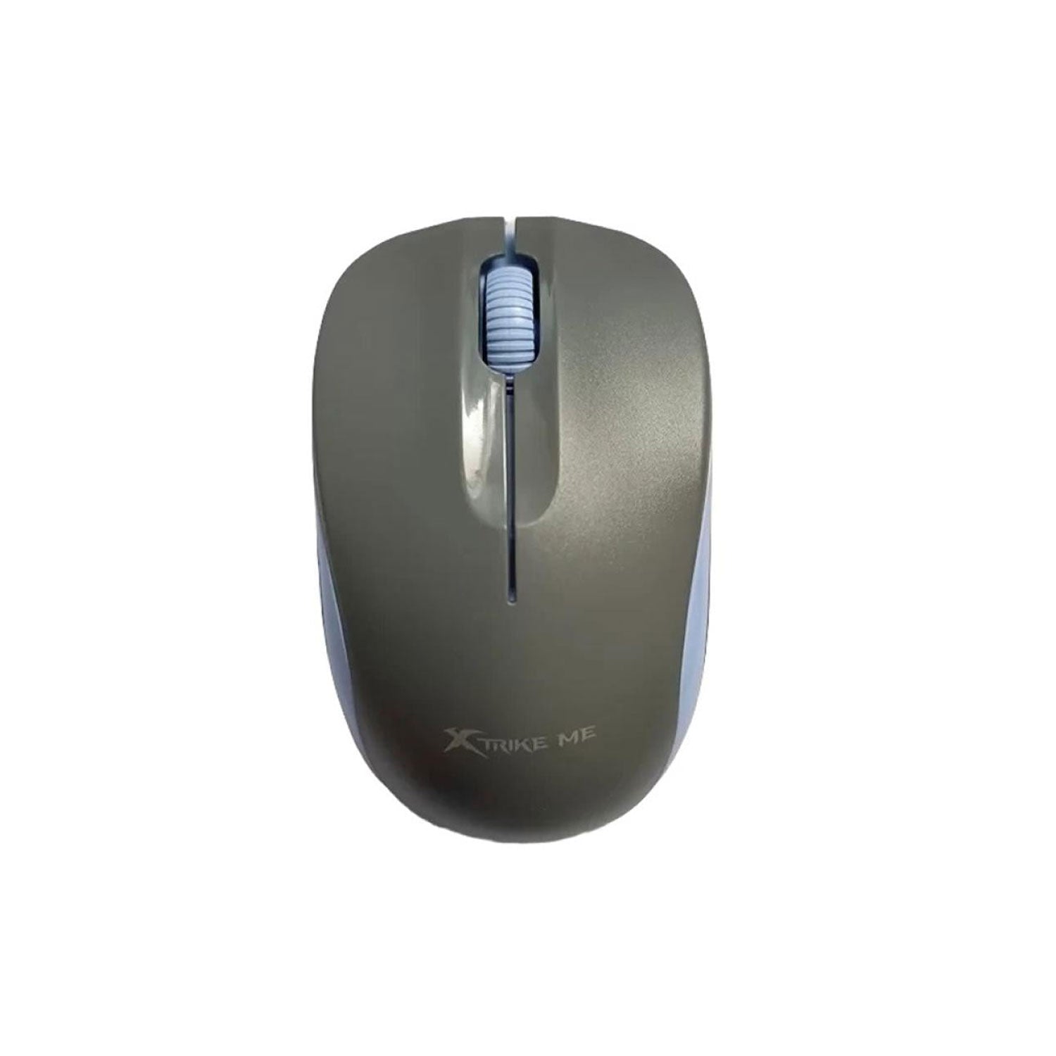 Prime Tech Store Xtrike Me GW-116 Gy wireless 2.4GHz grey mouse with ergonomic design and scroll wheel.