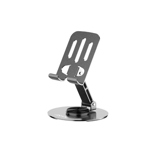 Prime Tech Store Aspor A702 foldable mobile phone and tablet desktop stand, compact and adjustable for easy viewing.