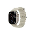 Prime Tech Store Hk10 Ultra 3 2.02 AMOLED smartwatch with G-sensor, AI features, Wearfit Pro app, silver straps, front view.