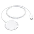 Apple MagSafe wireless charger with braided cable by Prime Tech Store, showing the sleek charging pad and durable braided cable.