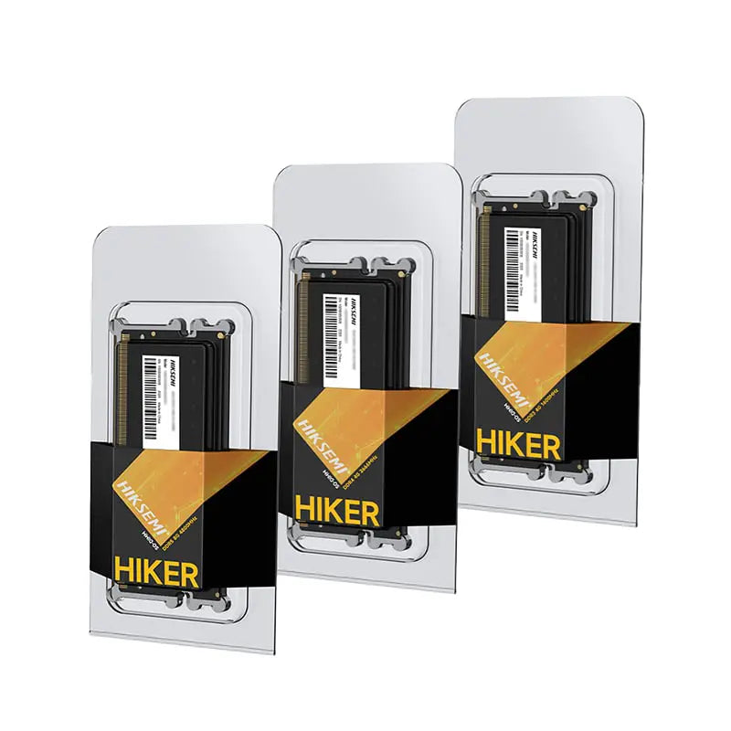Hiksemi Hiker 8GB DDR4 3200MHz SO-DIMM laptop memory RAM module with black circuit board and gold connector pins.