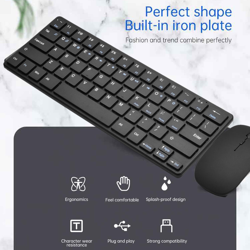 Apple wireless keyboard and mini mouse from Prime Tech Store, sleek black keyboard with compact wireless mouse on a desk