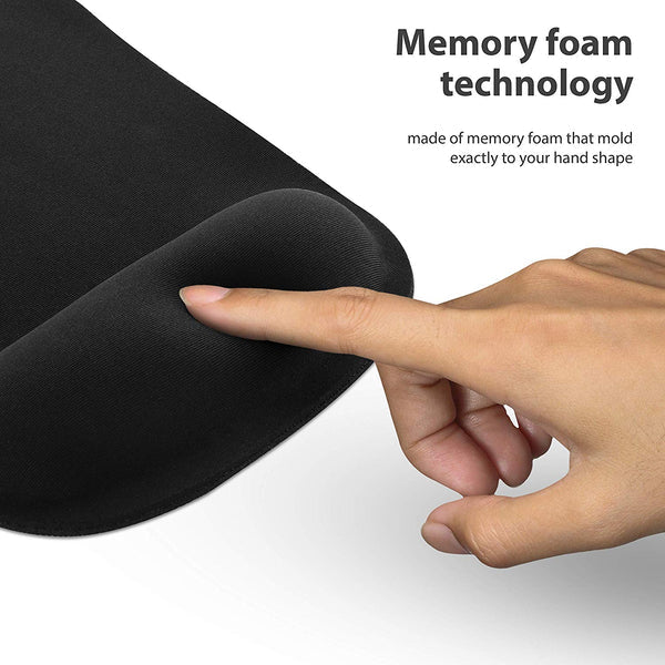 Prime Tech Store H16 Gel Mouse Pad with wrist support, soft surface and ergonomic design for comfortable computer use.