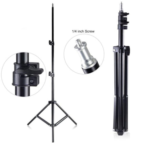 Prime Tech Store 210cm selfie ring light with portable tripod stand for live streaming, photography, and studio photo sessions.
