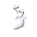 Apple AirPods Pro 3rd Gen wireless earbuds with active noise cancellation and USB-C charging, shown in a sleek white design.