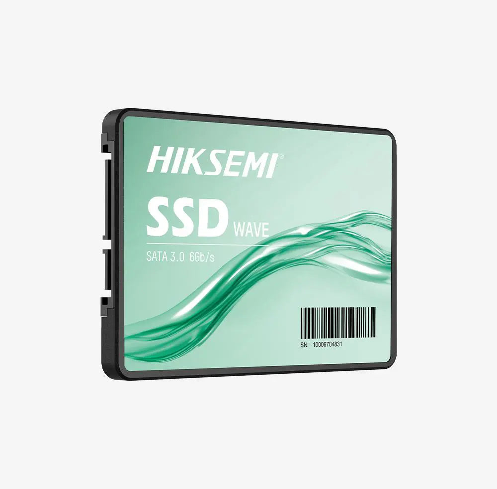 Hiksemi Wave 128GB 2.5-inch SATA III internal SSD showing the drive with its label and connectors on a white background.