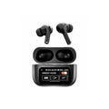 Black Prime Tech Store A9 Pro Apple AirPods with ANC, ENC, touch control, Bluetooth 5.4 earbuds in charging case.