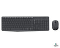 Wireless Logitech MK235 keyboard and mouse set with compact design, black keys, and ergonomic features for comfortable use.