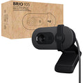 Prime Tech Store Logitech Brio 105 Full HD Webcam showing front view with adjustable lens and built-in microphone.