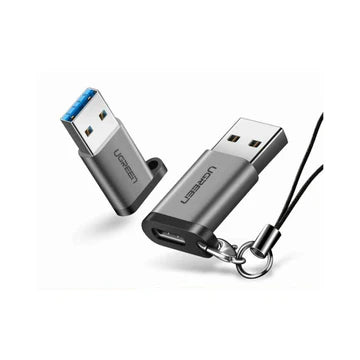 UGREEN USB 3.0 male to Type C female adapter connected to devices, showing versatile connectivity for Prime Tech Store.