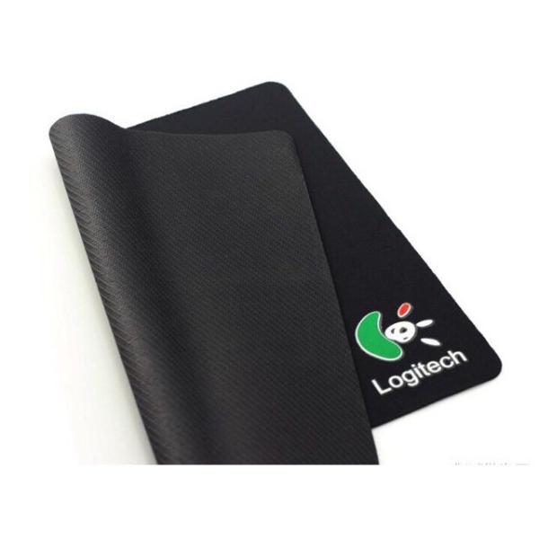 Prime Tech Store Logitech mouse pad in medium size with 200x240mm surface and 1.2mm thickness on a desk.