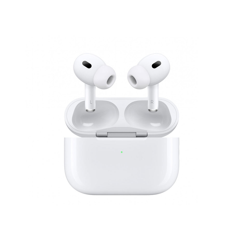 Apple AirPods Pro 2 Hengxuan TC charging case in white, like original packaging, with earbuds and charging accessories.