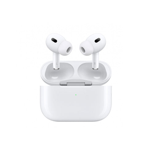 Apple AirPods Pro 2 Hengxuan TC charging case in white, like original packaging, with earbuds and charging accessories.