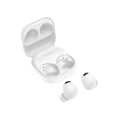 Samsung Galaxy Buds 2 Pro true wireless Bluetooth earbuds in white, showing the sleek design and charging case.