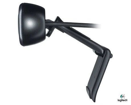 HD Logitech C310 webcam with built-in microphone and adjustable stand, perfect for video calls and online meetings.