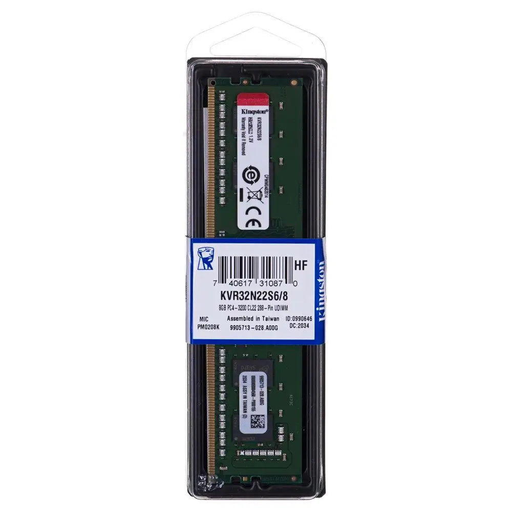 Kingston 8GB DDR4 3200MHz desktop RAM module with Prime Tech Store branding, showing the RAM stick with black heatsink.
