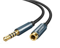 UGREEN 3.5mm extension audio cable in black, 2 meters long, with male and female connectors for enhanced device connectivity.