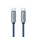 Blue Logilink Type C to Type C nylon fast charging and data cable, 1 meter, with LED light indicator, by Prime Tech Store.