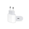 Prime Tech Store iPhone USB-C PD 20W power adapter charger with EU 2-pin plug, compact and compatible with iPhone models.