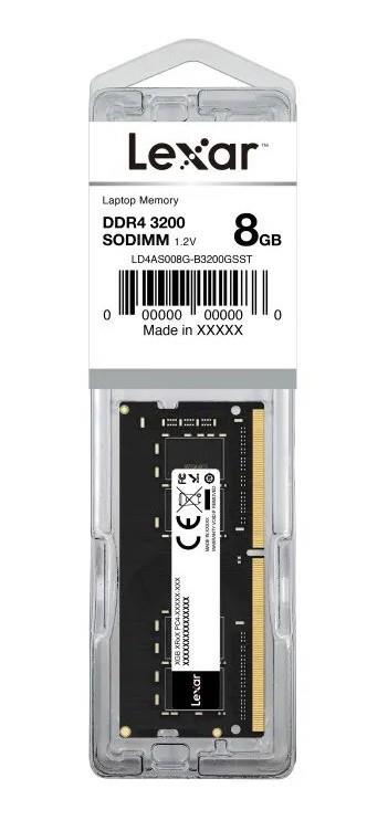 Prime Tech Store 8GB DDR4 3200MHz laptop RAM module showing green circuit board with memory chips and gold connectors.