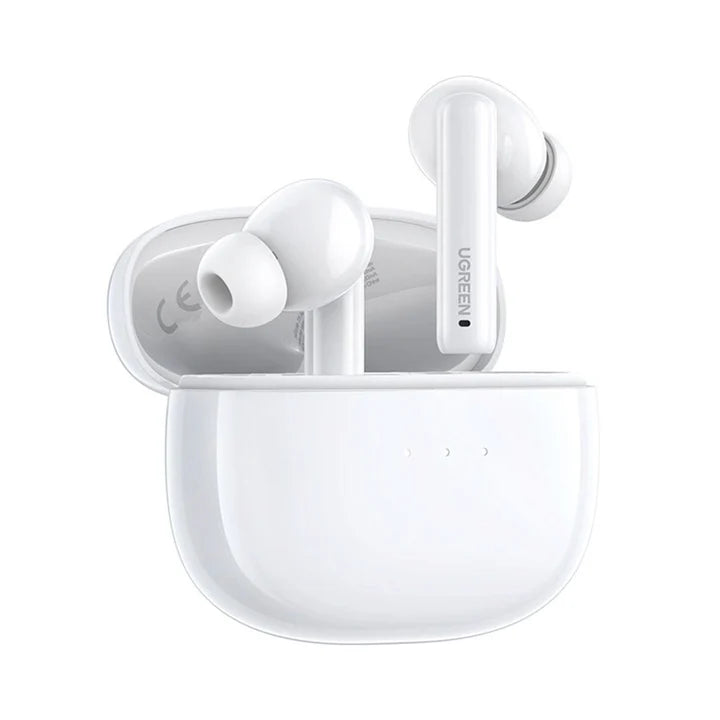 UGREEN HiTune T3 ANC wireless Bluetooth earbuds in black, with charging case and in-ear design for high-quality sound and noise cancellation.